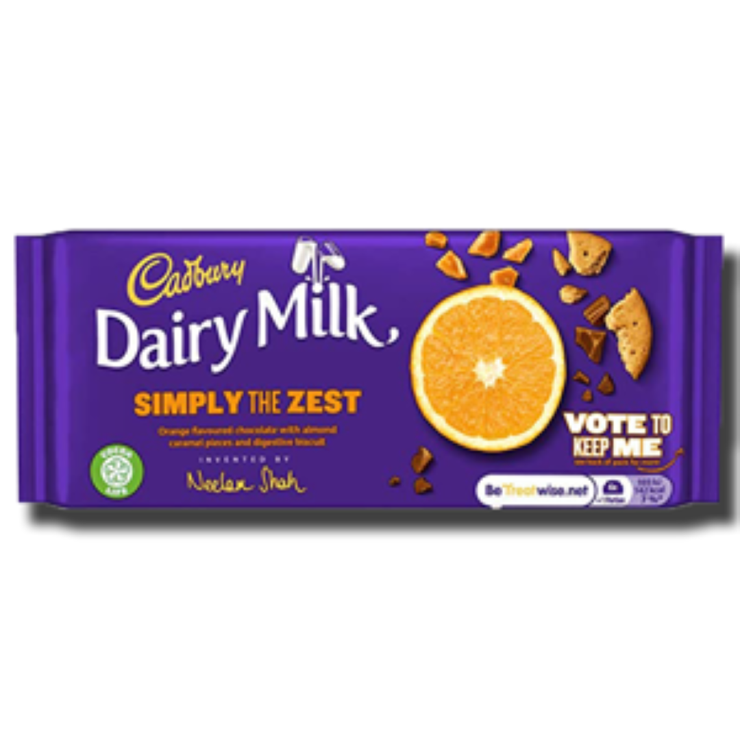 CAD DAIRY MILK SIMPLY THE ZEST  ORANGE 110G